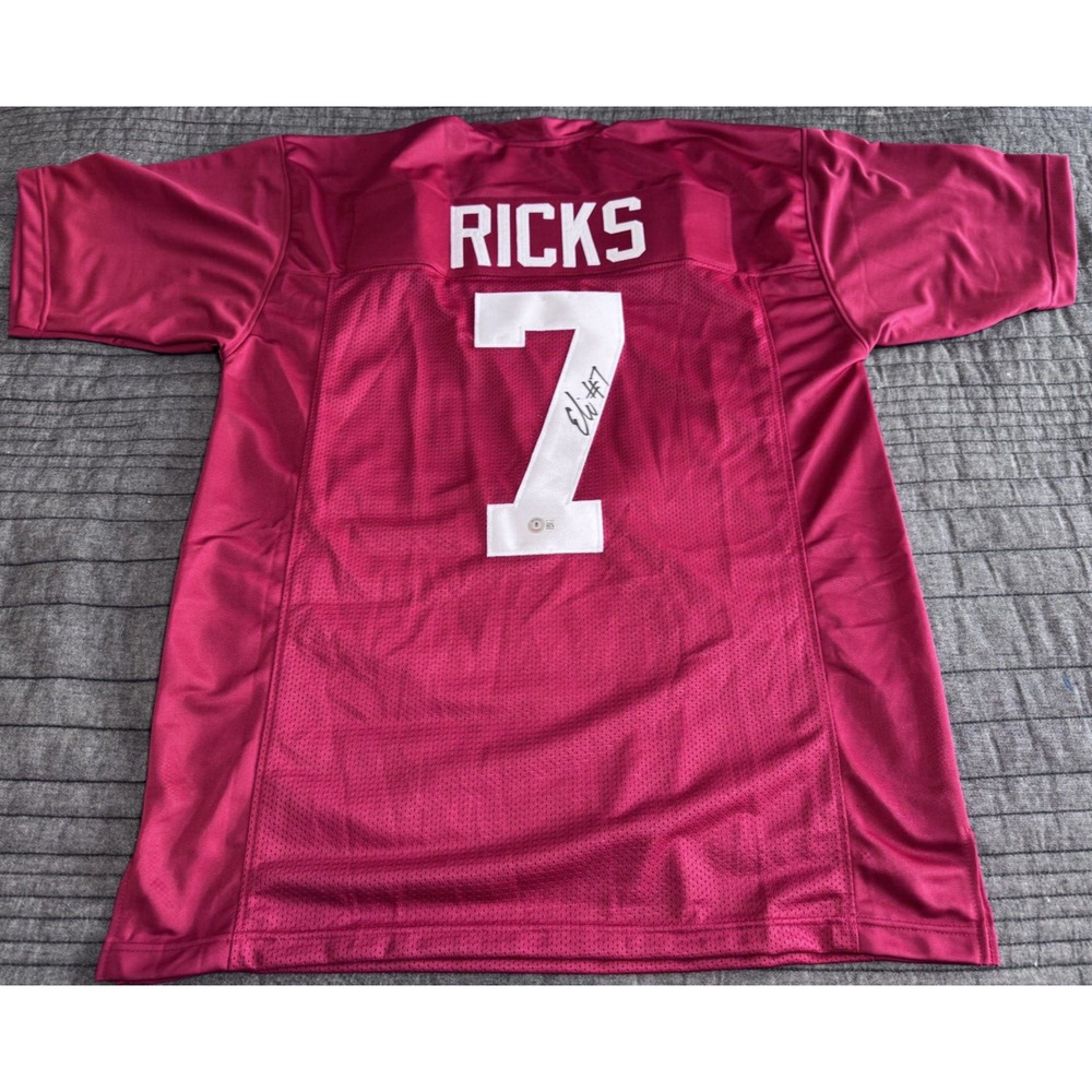 Autographed Jersey Alabama Crimson Tide Eli Ricks NCAA Signed Custom BOA COA NFL